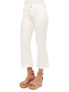 Democracy Scallop Cropped Flare Jeans