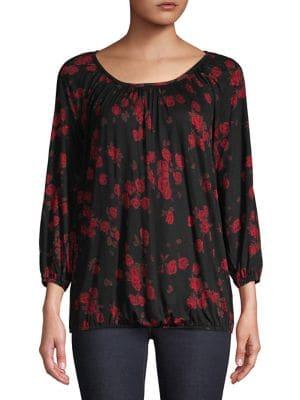 Michael Michael Kors Petite Rose Gathered Top