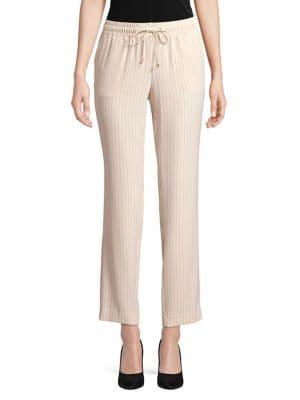 Calvin Klein Striped Tie-waist Pants