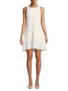 H Halston Ruffled Roundneck Dress