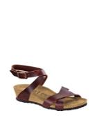 Birkenstock Lola Leather Ankle-strap Wedge Sandals