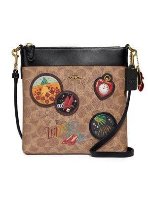 Coach X Wizard Of Oz Patch Signature Monogram Leather Crossbody Bag