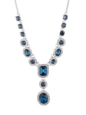 Givenchy Silvertone & Crystal Pendant Necklace