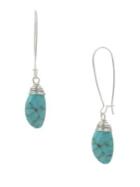 Robert Lee Morris Turquoise Blast Semi-precious Turquoise Bead Long Drop Earrings