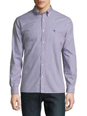 Brooks Brothers Red Fleece Basketweave Check Cotton Button-down Shirt