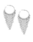 Design Lab Lord & Taylor Fringe Hoop Earrings