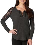 Democracy Lace-accented Knit Top