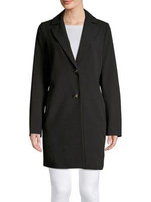 T Tahari Single Breasted Crepe Topper