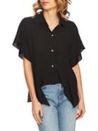 1.state Asymmetric Button-down Blouse