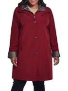 Gallery Plus Long-sleeve Button-front Raincoat