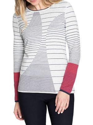 Nic+zoe Petite Frequency Mixed Stripe Top