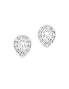 Christie Swarovski Crystal Oval Stud Earrings