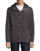 Cole Haan Solid Long-sleeve Rain Jacket