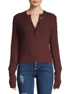 Free People Ribbed Textured Sweater