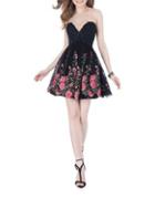 Glamour By Terani Couture Floral Fit & Flare Dress