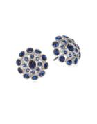 Badgley Mischka Flower Crystal Stud Earrings