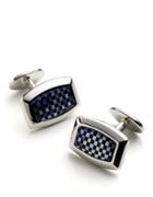 David Donahue Sterling Silver Checkerboard Cuff Links