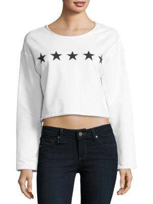Lg Star Graphic Cropped Sweatshirt