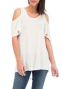 B Collection By Bobeau Casual Cold Shoulder Top