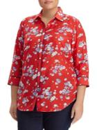 Lauren Ralph Lauren Plus Floral-print Button-down Shirt