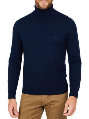 Nautica Jersey Turtleneck Sweater