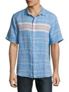 Tommy Bahama Serape Stripe Linen Camp Shirt
