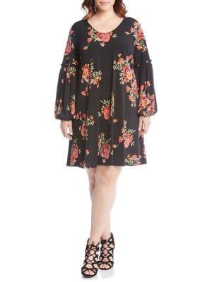 Karen Kane Plus Floral Shift Dress
