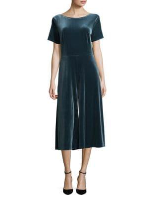 French Connection Short Sleeve Velvet Midi Dress
