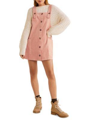 Mango Corduroy Pinafore Dress