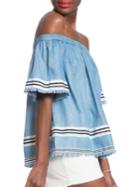 Plenty By Tracy Reese Fringed Off-the-shoulder Top