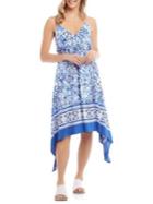 Karen Kane Border Tile-print Camisole Dress