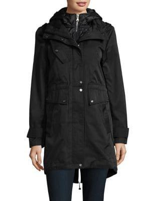 Vince Camuto Snap-front Longline Anorak