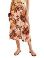 Mango Tropical-print Midi Skirt