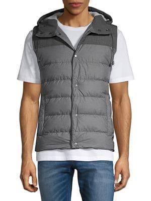 Black Brown Quilted Puffer Vest