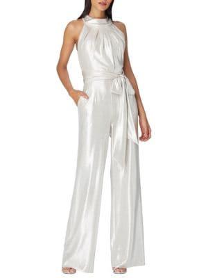 Tahari Arthur S. Levine Metallic Knit Jumpsuit
