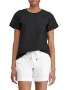 Lauren Ralph Lauren Eyelet-sleeve Top