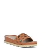 Donald J Pliner Cailo Distressed Leather Slides