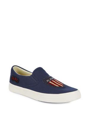 Polo Ralph Lauren Embroidered Canvas Low-top Sneakers