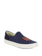 Polo Ralph Lauren Embroidered Canvas Low-top Sneakers