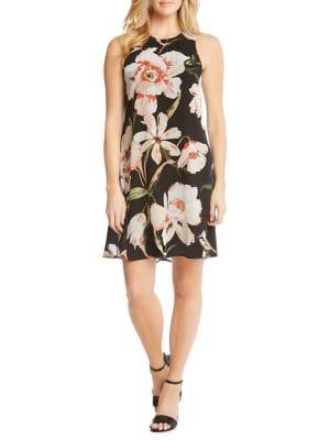 Karen Kane Sheer Floral Dress