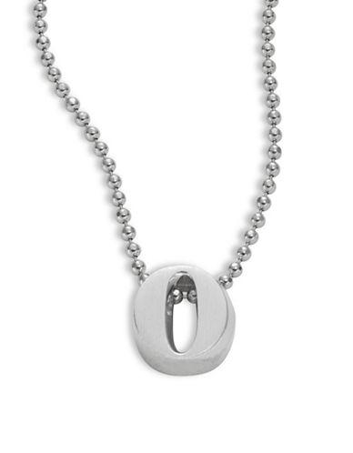 Alex Woo Icon Sterling Silver O Initial Pendant Necklace