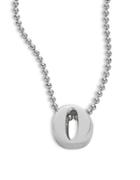 Alex Woo Icon Sterling Silver O Initial Pendant Necklace