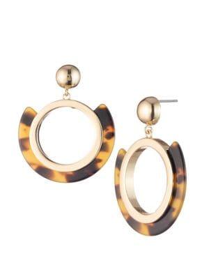 Trina By Trina Turk Core Goldtone Round Drop Earrings