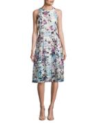Ivanka Trump Floral Printed A-line Dress