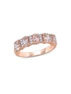 Sonatina 14k Rose Gold Morganite & Diamond Semi Eternity Ring