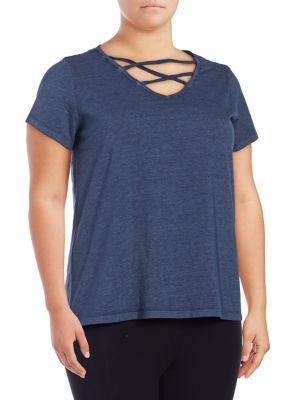 Marc New York Performance Plus Lace-up Front Tee