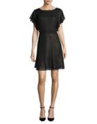 H Halston Flounce Back Fit-and-flare Dress
