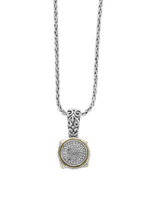 Effy Diamond And Sterling Silver Pendant Necklace