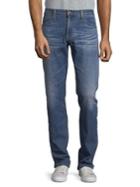 Ag Cotton-blend Faded Denim Pants