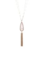 Lonna & Lilly Faux Pearl & Crystal Tassel Y-necklace